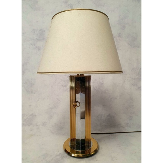 Image 1 of Vintage verzilverde bureaulamp van Romeo Rega, Italië 1970