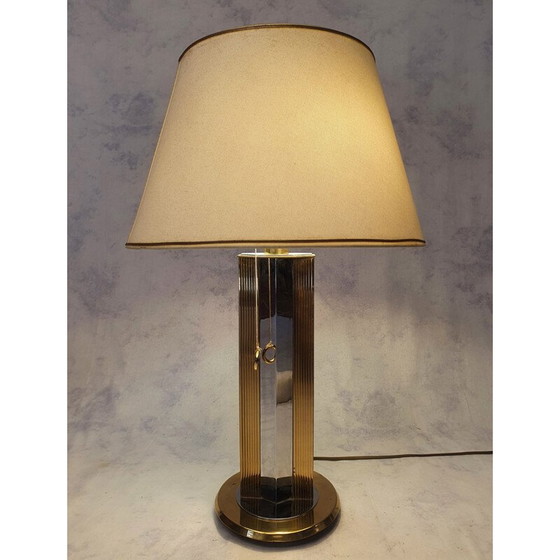 Image 1 of Vintage verzilverde bureaulamp van Romeo Rega, Italië 1970