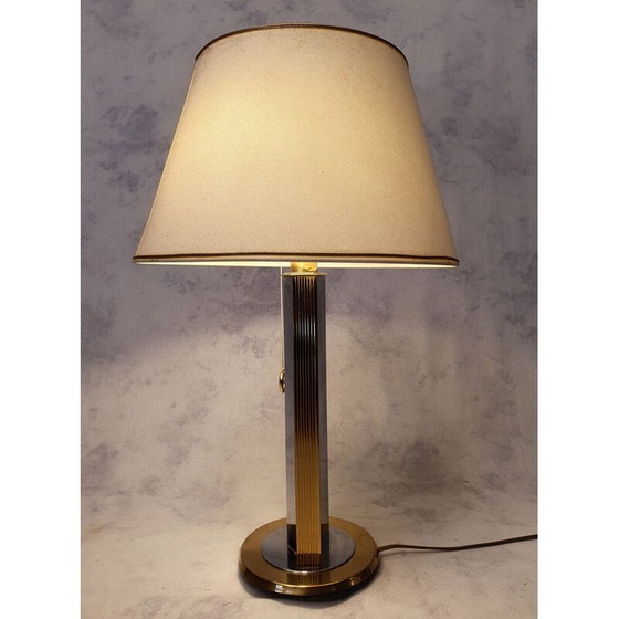 Image 1 of Vintage verzilverde bureaulamp van Romeo Rega, Italië 1970