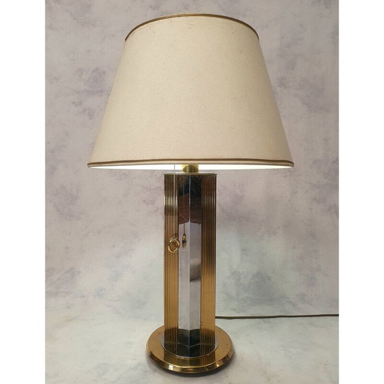 Image 1 of Vintage verzilverde bureaulamp van Romeo Rega, Italië 1970