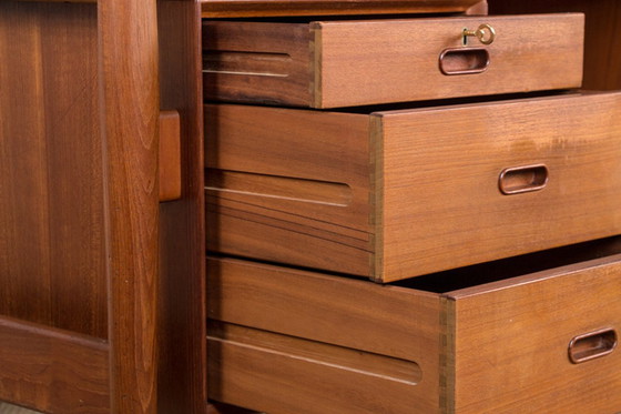 Image 1 of Deense Executive Teak Bureau Model 206 Door Arne Vodder Voor Sibast 1960.