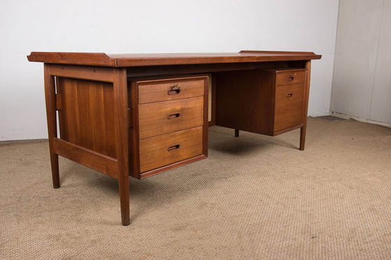 Image 1 of Deense Executive Teak Bureau Model 206 Door Arne Vodder Voor Sibast 1960.