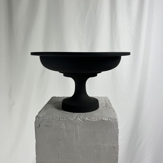 Image 1 of Vintage Kersenhout Schaal op Voet