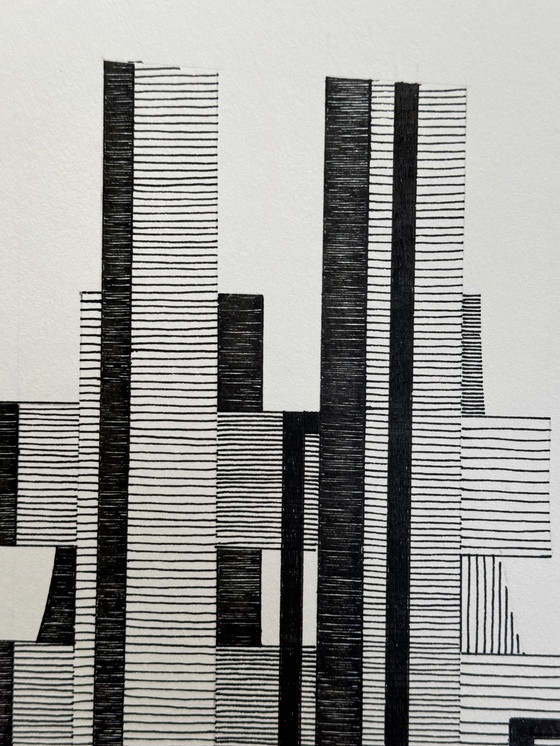 Image 1 of Set van 2 kunstwerken. Abstracte compositie. Eugène Eechaut (1928-2019)