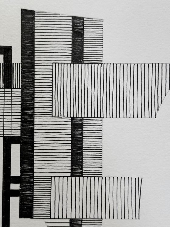 Image 1 of Set van 2 kunstwerken. Abstracte compositie. Eugène Eechaut (1928-2019)