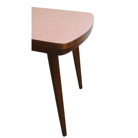 Image 1 of Vintage bijzettafel met verstelbaar formica blad, Tsjecho-Slowakije 1960