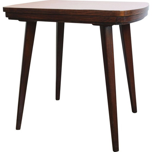Vintage bijzettafel met verstelbaar formica blad, Tsjecho-Slowakije 1960