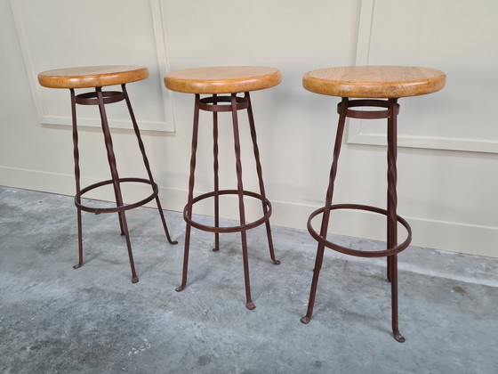 Image 1 of 3 X Brutalist 60S Barstools