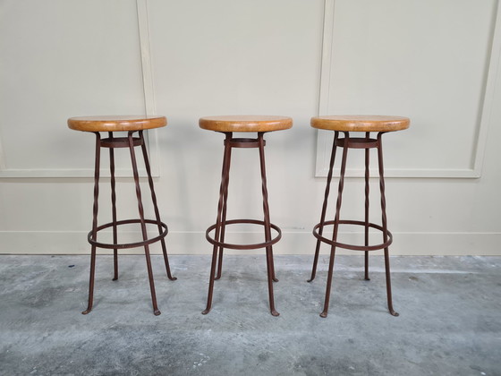 Image 1 of 3 X Brutalist 60S Barstools