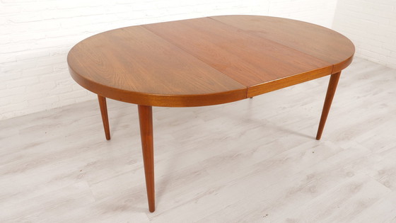 Image 1 of Vintage Eettafel | Rond | Teak | Uitschuifbaar | 115 Cm