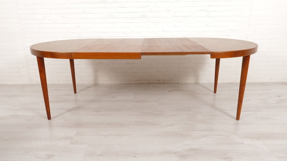 Image 1 of Vintage Eettafel | Rond | Teak | Uitschuifbaar | 115 Cm