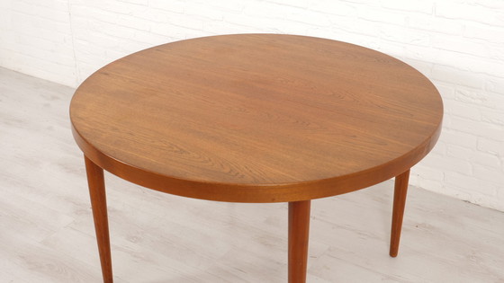 Image 1 of Vintage Eettafel | Rond | Teak | Uitschuifbaar | 115 Cm