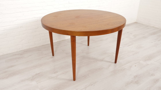 Image 1 of Vintage Eettafel | Rond | Teak | Uitschuifbaar | 115 Cm