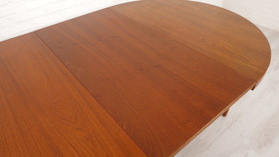 Image 1 of Vintage Eettafel | Rond | Teak | Uitschuifbaar | 115 Cm