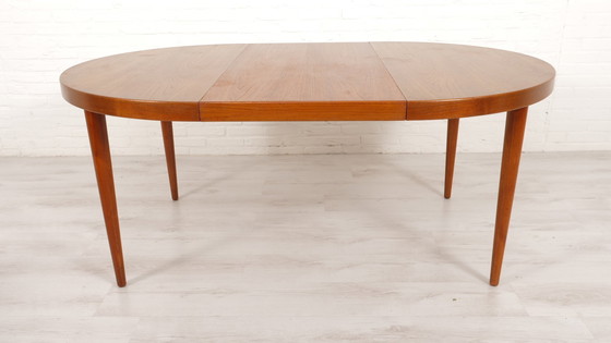 Image 1 of Vintage Eettafel | Rond | Teak | Uitschuifbaar | 115 Cm