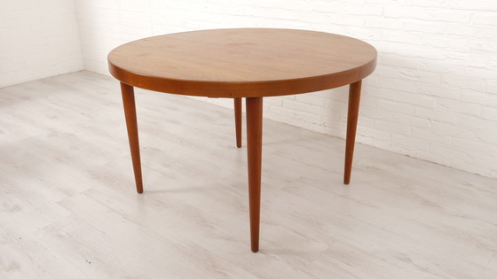 Image 1 of Vintage Eettafel | Rond | Teak | Uitschuifbaar | 115 Cm