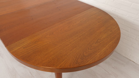 Image 1 of Vintage Eettafel | Rond | Teak | Uitschuifbaar | 115 Cm