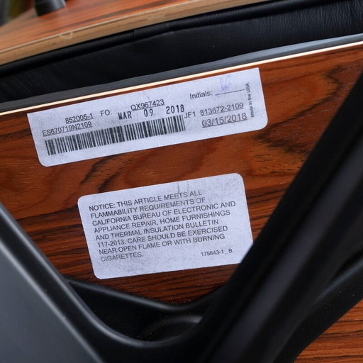 Vintage fauteuil en voetenbank van Charles en Ray Eames voor Herman Miller, 2018