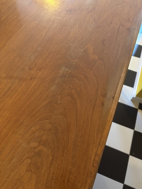 Image 1 of Notenhout Tafel Bureau Jaren '60