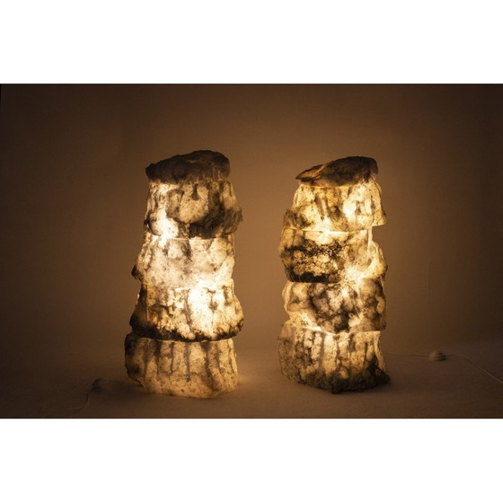 Image 1 of Paar vintage lampen in albast