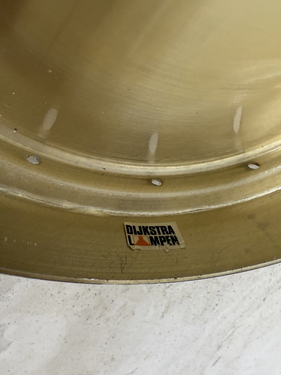 Image 1 of Mid Century Dijkstra glazen plafondlamp Space Age, 1970'S