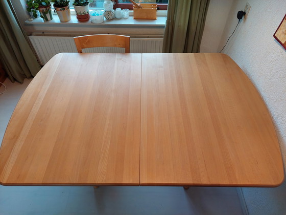 Image 1 of Vintage Stokke uitschuifbare eettafel + extra inlegblad, Peter Opsvik