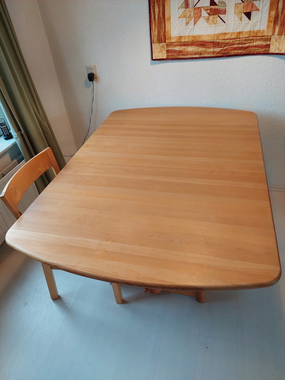 Image 1 of Vintage Stokke uitschuifbare eettafel + extra inlegblad, Peter Opsvik