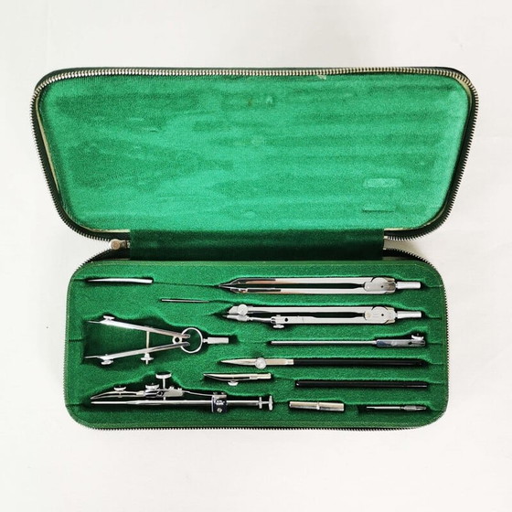 Image 1 of Vintage set tekeninstrumenten van A.W.Faber Castell, Duitsland 1960