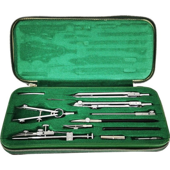 Image 1 of Vintage set tekeninstrumenten van A.W.Faber Castell, Duitsland 1960