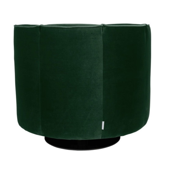 Image 1 of Dutchbone Bloem Fauteuil Fluweel Groen/Groen