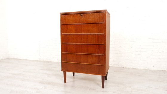 Image 1 of Vintage Deense Ladekast | Teak | 6 Lades | 106 Cm