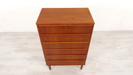 Image 1 of Vintage Deense Ladekast | Teak | 6 Lades | 106 Cm