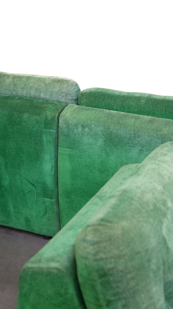 Image 1 of Groene vintage jaren ’70 design elementenbank met 5 elementen