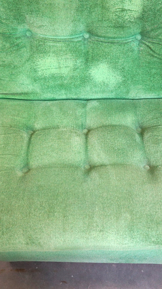 Image 1 of Groene vintage jaren ’70 design elementenbank met 5 elementen