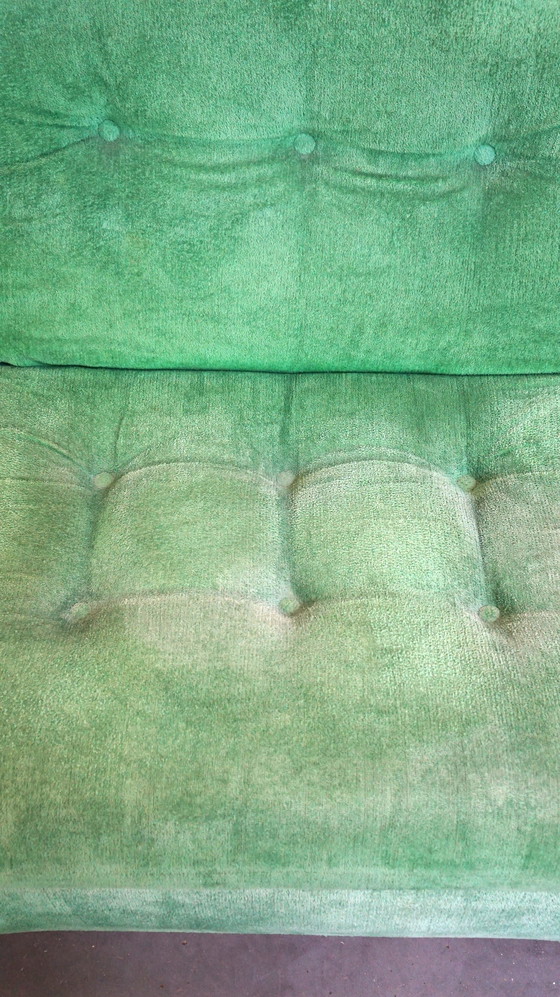 Image 1 of Groene vintage jaren ’70 design elementenbank met 5 elementen