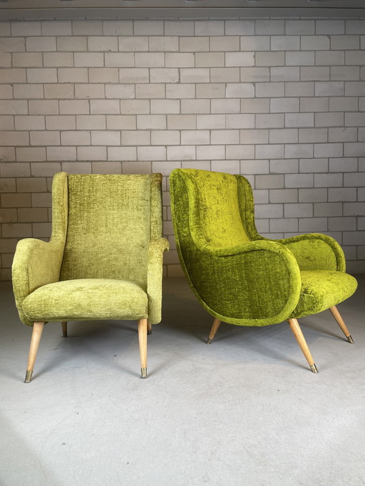 2X Italian Design Jaren '50 Fauteuil