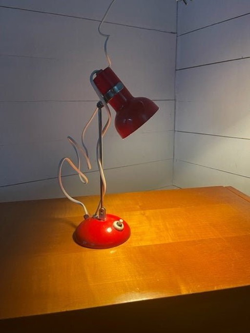 Vintage bureaulamp rood VESZI