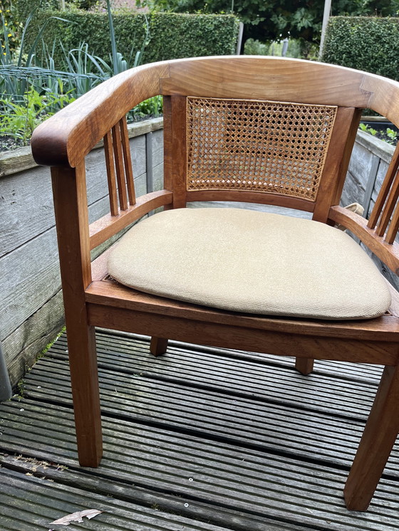 Image 1 of 2x Habitat Stoelen, Webbing, Massief Teak.