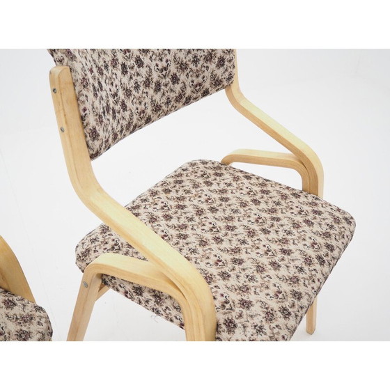 Image 1 of Paar vintage gebogen houten stoelen van Ludvík Volák en Holešov, Tsjecho-Slowakije 1970