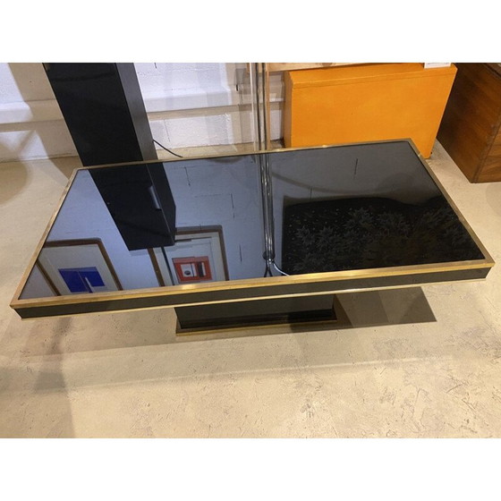 Image 1 of Paar vintage salontafels van glas en staal, 1972