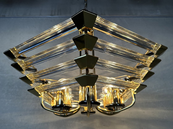 Image 1 of Vintage Bakalowits & Sohne hexagon chandelier