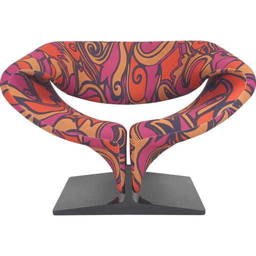 Vintage Ribbon stoffen fauteuil van Pierre Paulin voor Artifort, Nederland 1960
