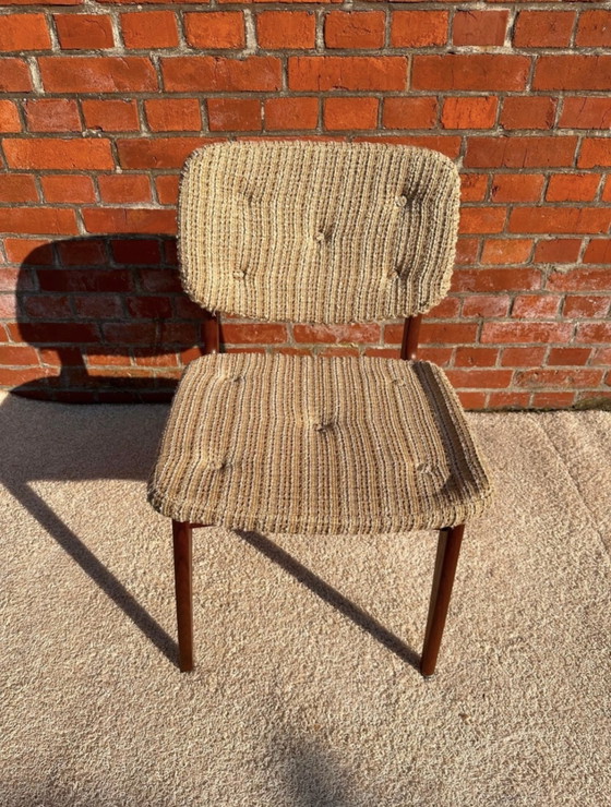 Image 1 of 6x Mid Century Deens Design teakhouten eetkamerstoelen