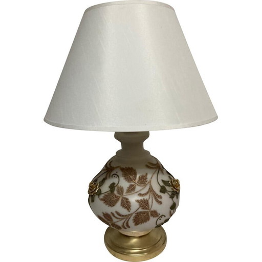 Vintage tafellamp in kristal, Frankrijk 1979