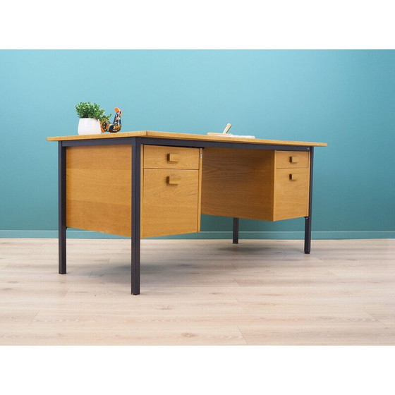 Image 1 of Vintage essenhouten bureau van Labofa Møbler, jaren 1980