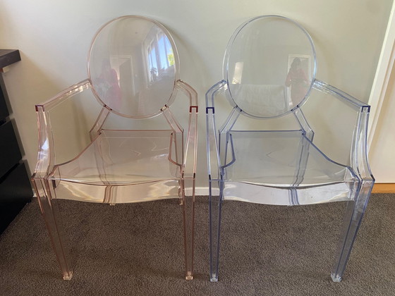 Image 1 of 2x Louis Ghost stoel, design Philippe Starck