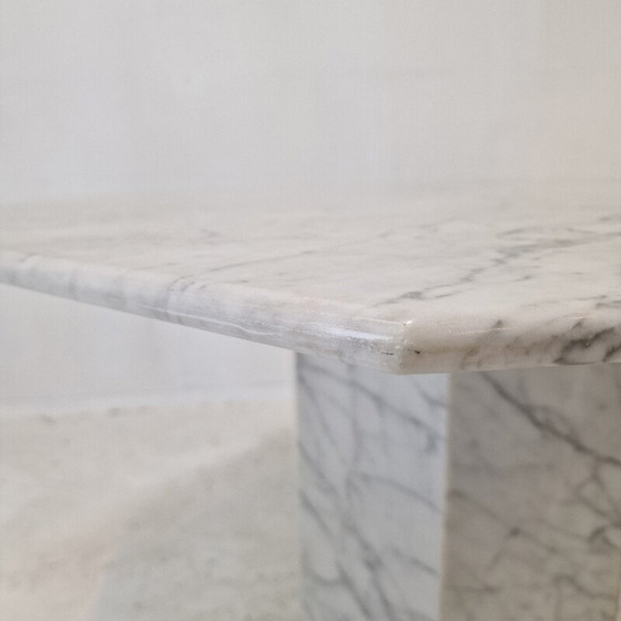 Image 1 of Vintage achthoekige eettafel in Carrara marmer, Italië 1960