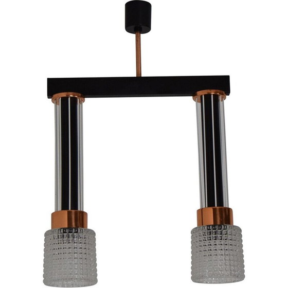 Image 1 of Vintage messing metalen ophanging door Drukov, Tsjecho-Slowakije 1960