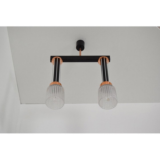 Image 1 of Vintage messing metalen ophanging door Drukov, Tsjecho-Slowakije 1960