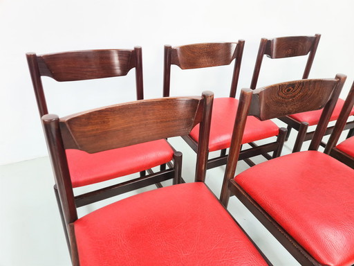 6x Vintage eetkamerstoelen